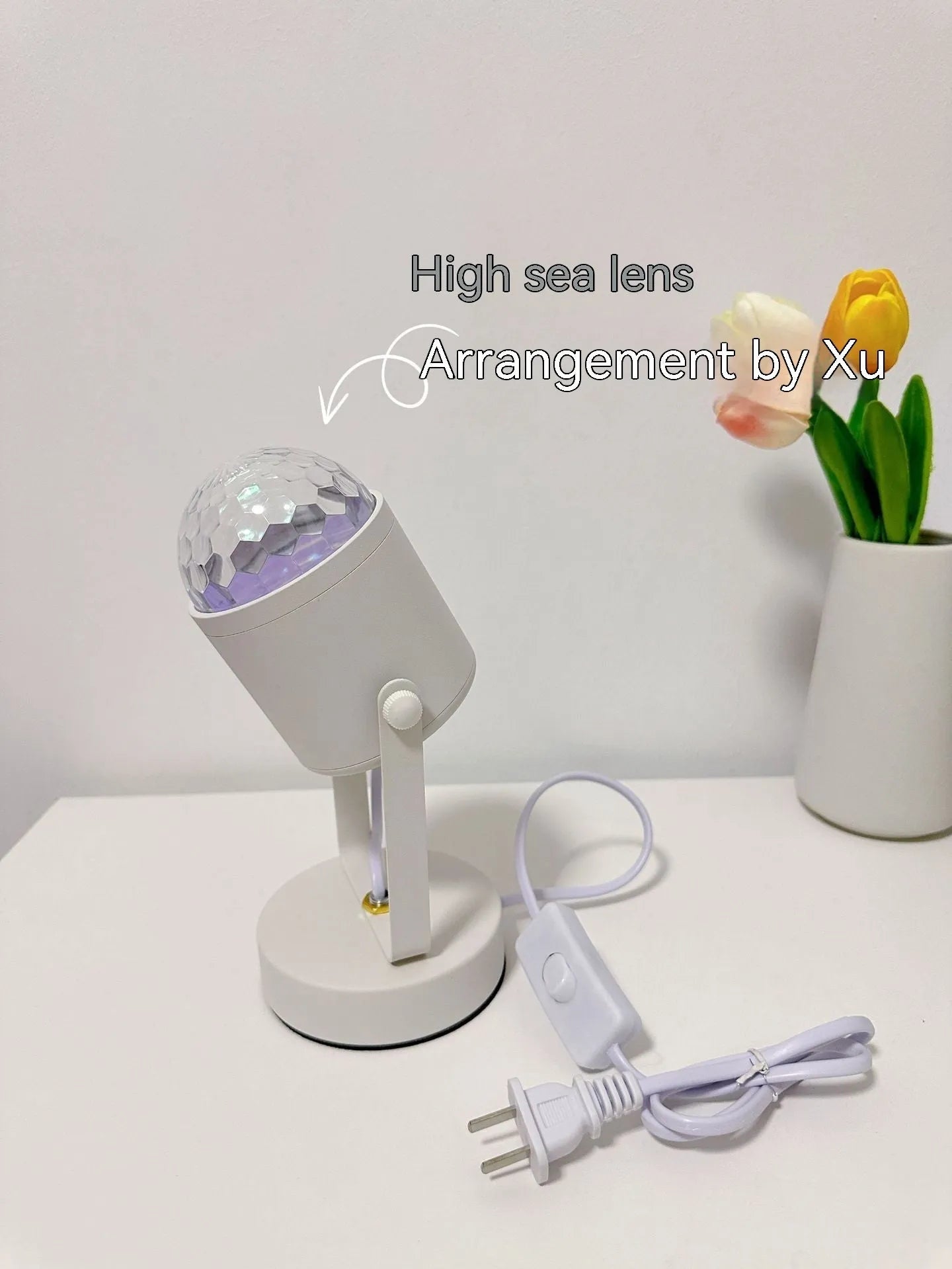 Dynamic water ripple ambience table lamp in ceiling or desktop style with metal construction