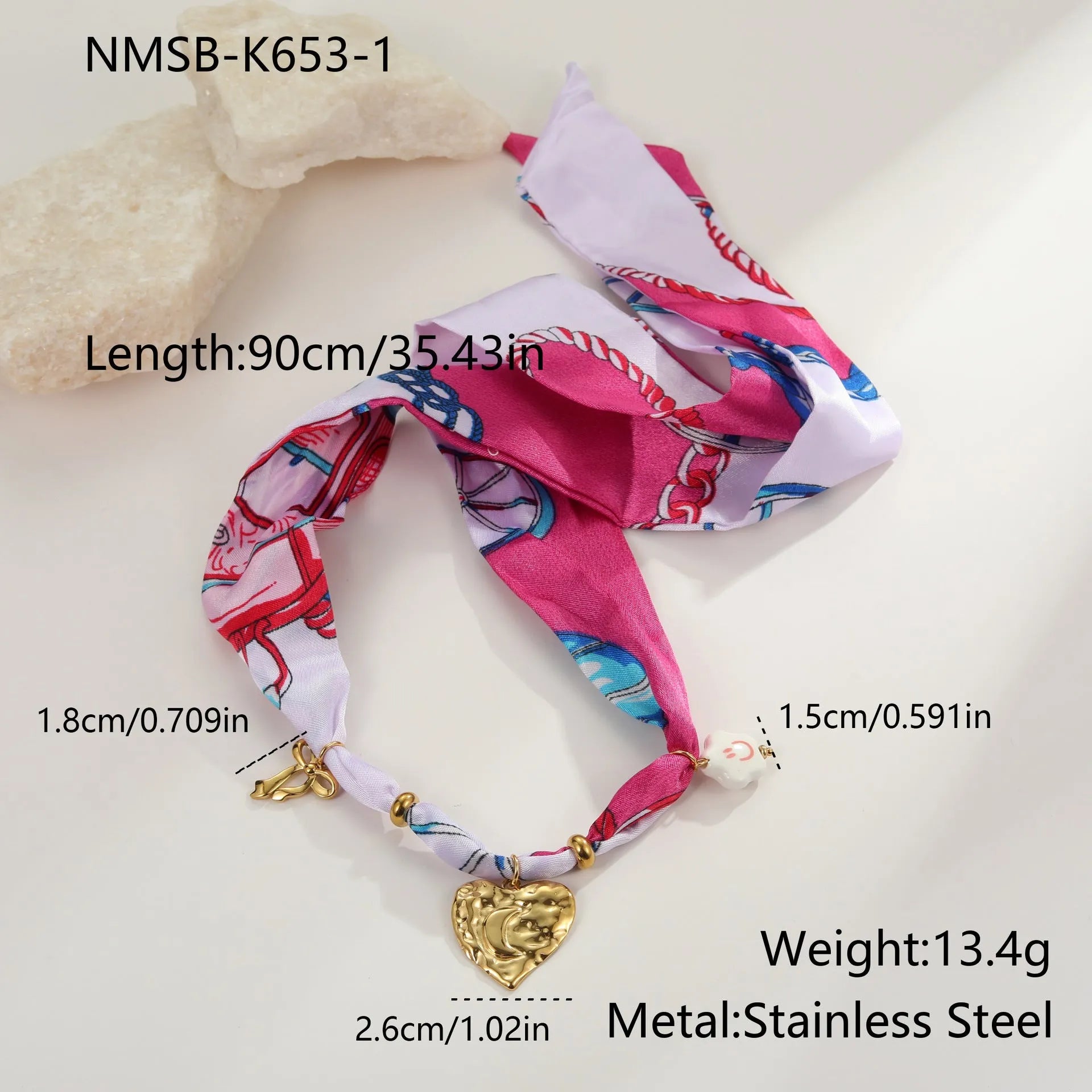 Gold-plated stainless steel necklace and bracelet set with geometric love pendant on adjustable chain