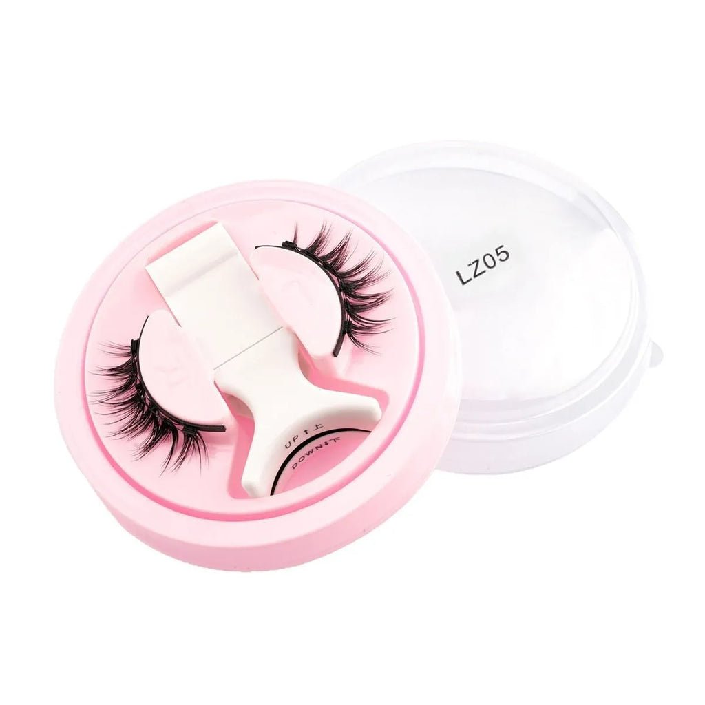 Set of reusable waterproof false eyelashes in natural styles, thickness 0.6mm to 1.1mm.