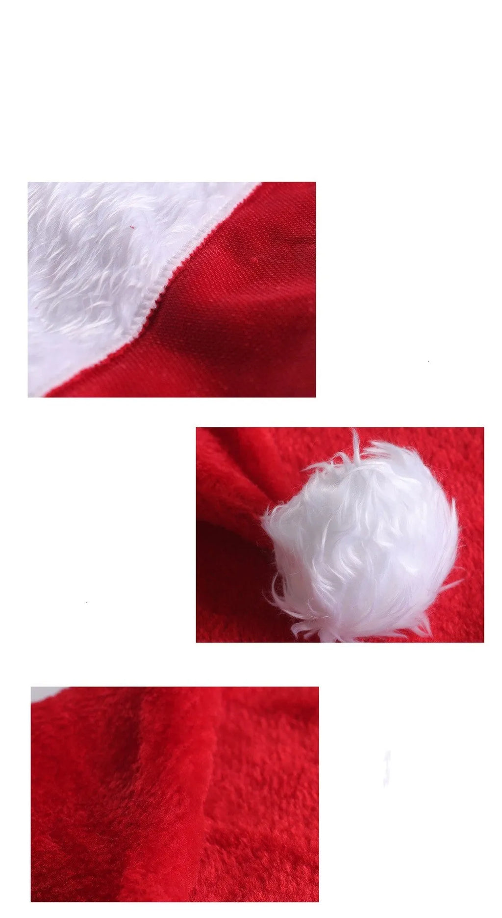 Red and white plush Santa hat with pom-pom and multicolour LED lights lit up around the base.