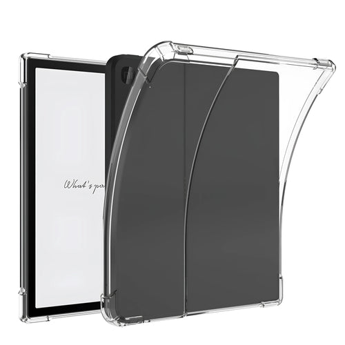 Transparent airbag protective phone case for Xiaomi devices showing shockproof TPU construction