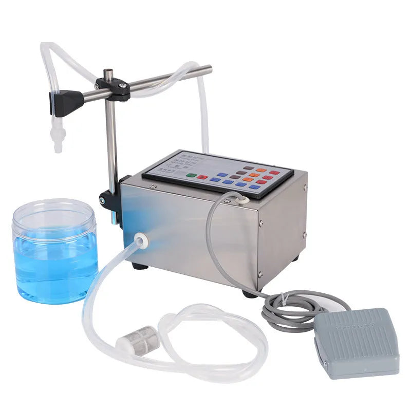 CNC automatic quantitative filling machine GFK280 model with display panel and dispensing nozzle