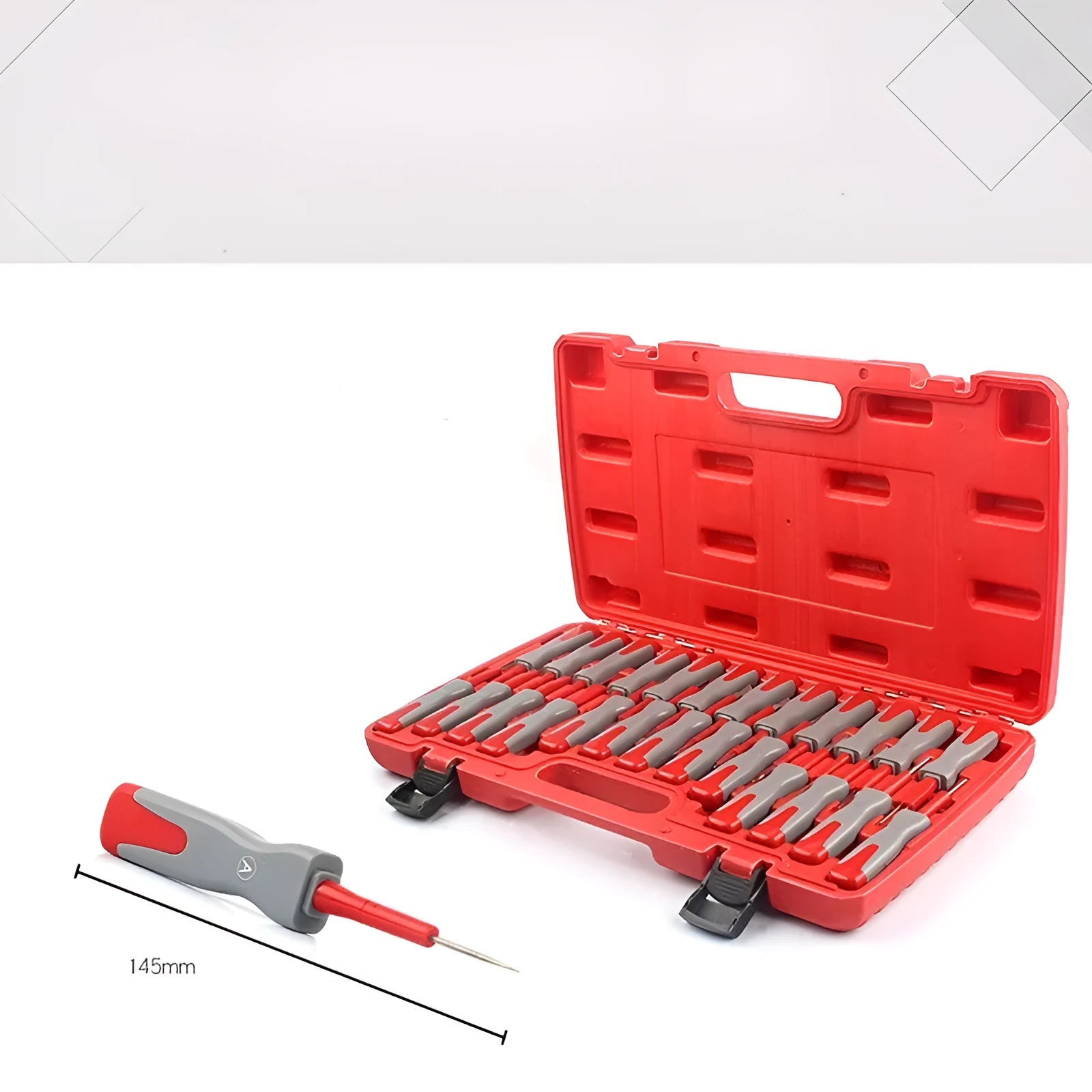 25 piece car terminal removal tool set with storage case for automotive electrical repairs