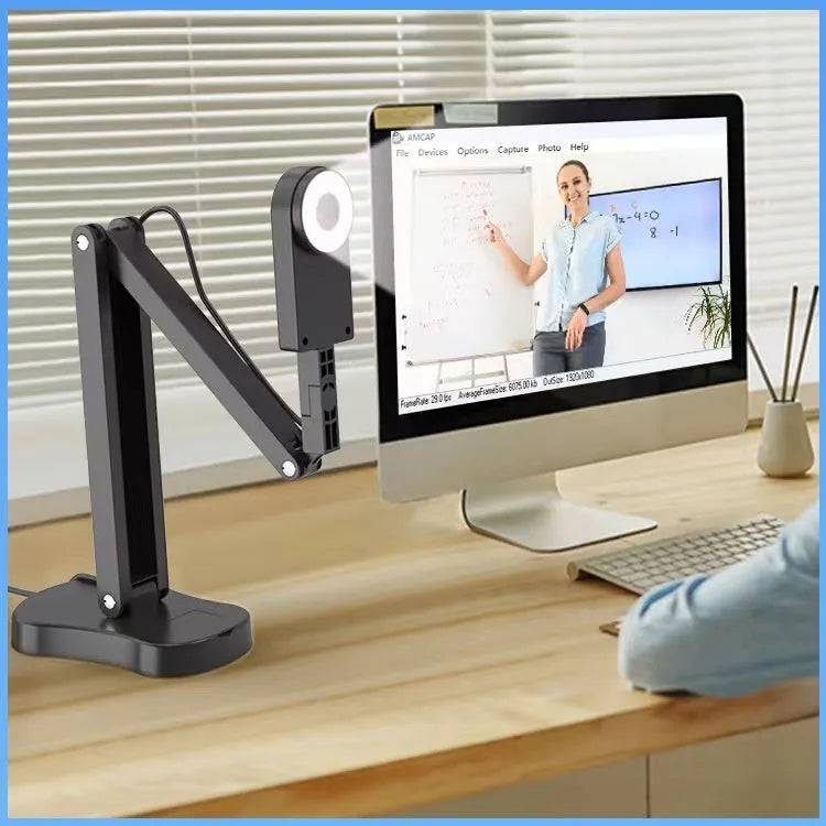 Autofocus USB webcam with microphone for computer video calls and live streaming