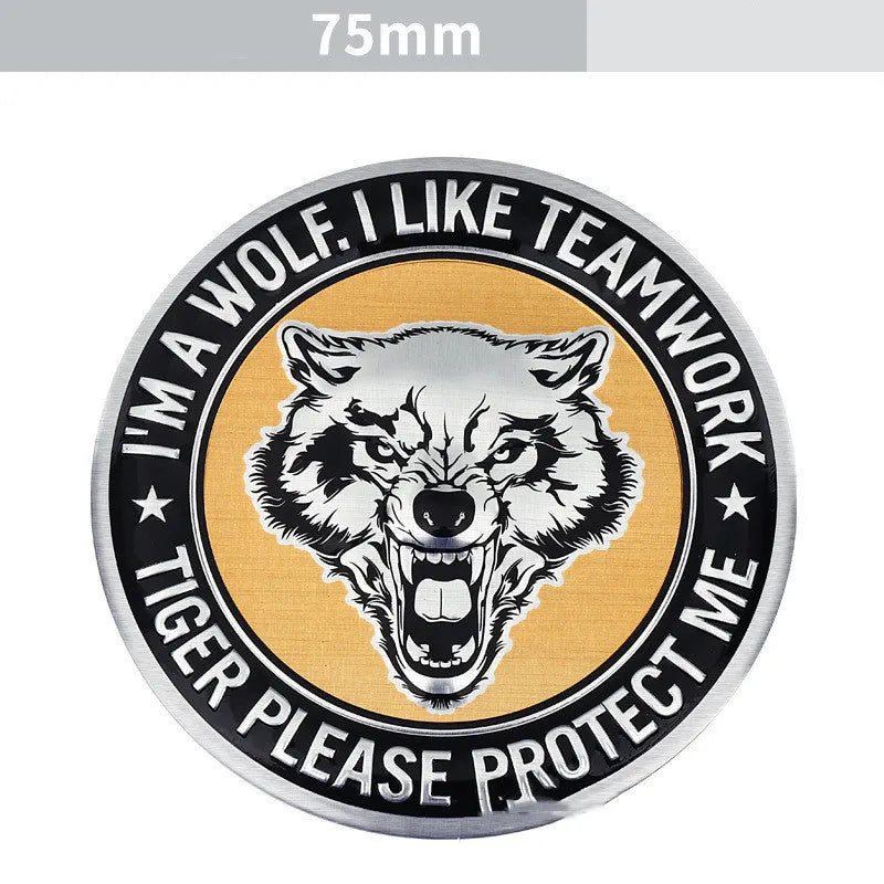 Aluminium car body sticker with animal motif designs for vehicle appearance modification