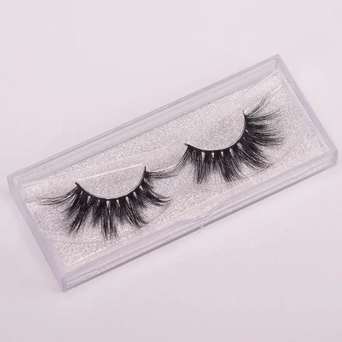 5D mink false eyelashes set with hair cap and double-headed application brush