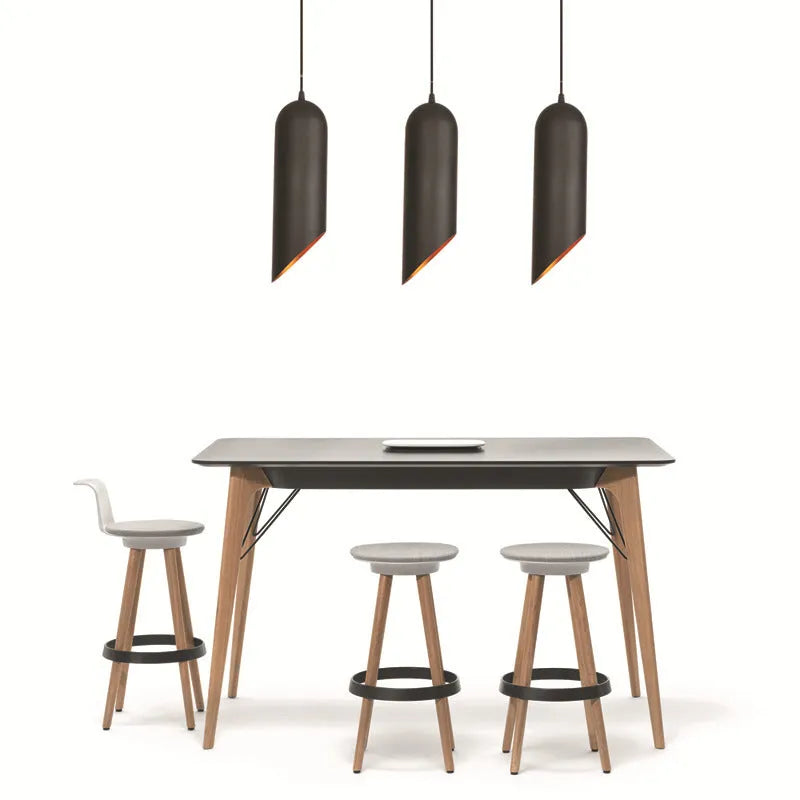 Retro iron art chandelier with matte black D8053 finish for bedroom or living room