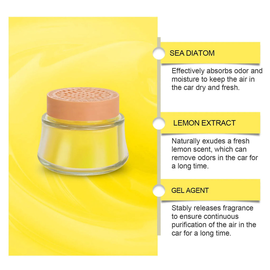 Lemon flavoured solid car balm in viscose ointment format, 60g, 6.4x5cm size