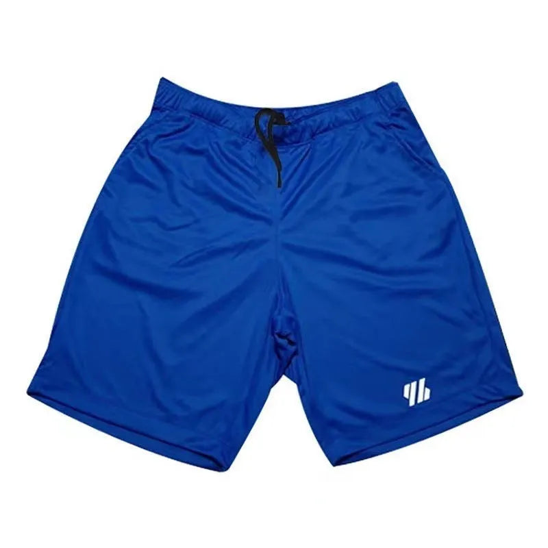 Metal silk fabric sports shorts in loose running style on a hanger, shown in army green colour.