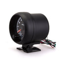 Black automotive tachometer with blue light pointer display for car engine RPM measurement
