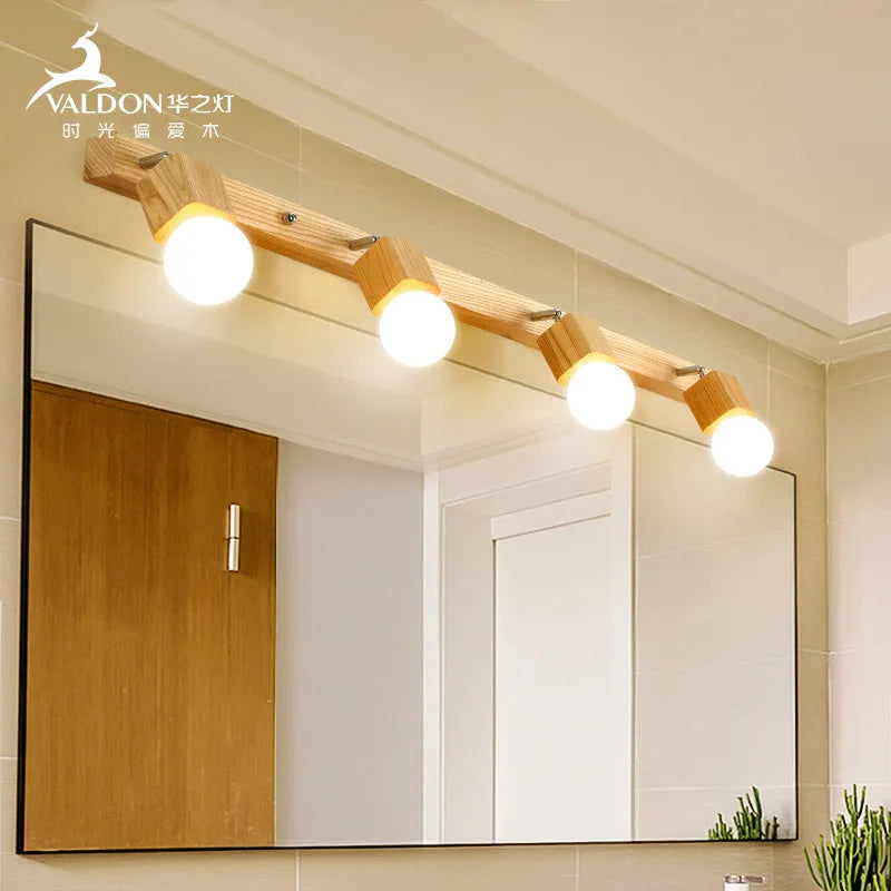 Single-headed 24cm wide LED mirror cabinet wall lamp mounted on a wall
