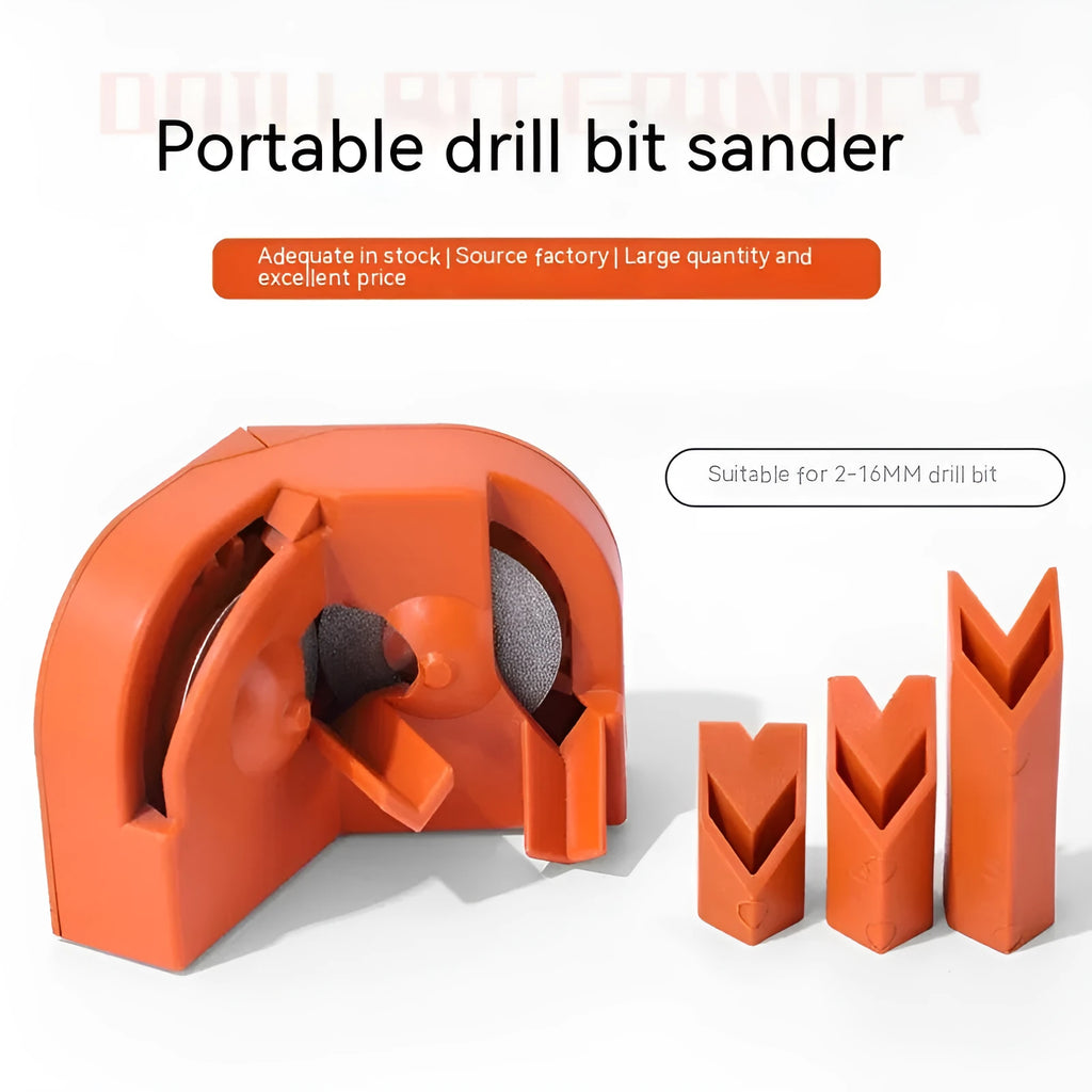 Orange and black portable sanders with replacement grinding wheels, each 30 cm long.