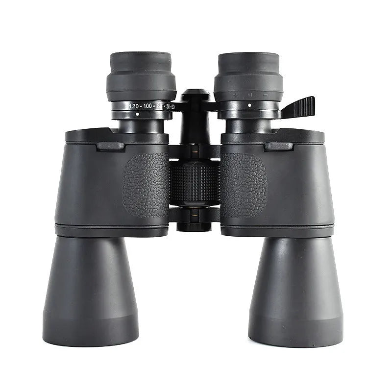 Outdoor binoculars with continuous zoom 20-120x magnification and 100mm objective lenses