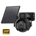Solar-powered 3MP security camera with night vision in white, black or camouflage finishes