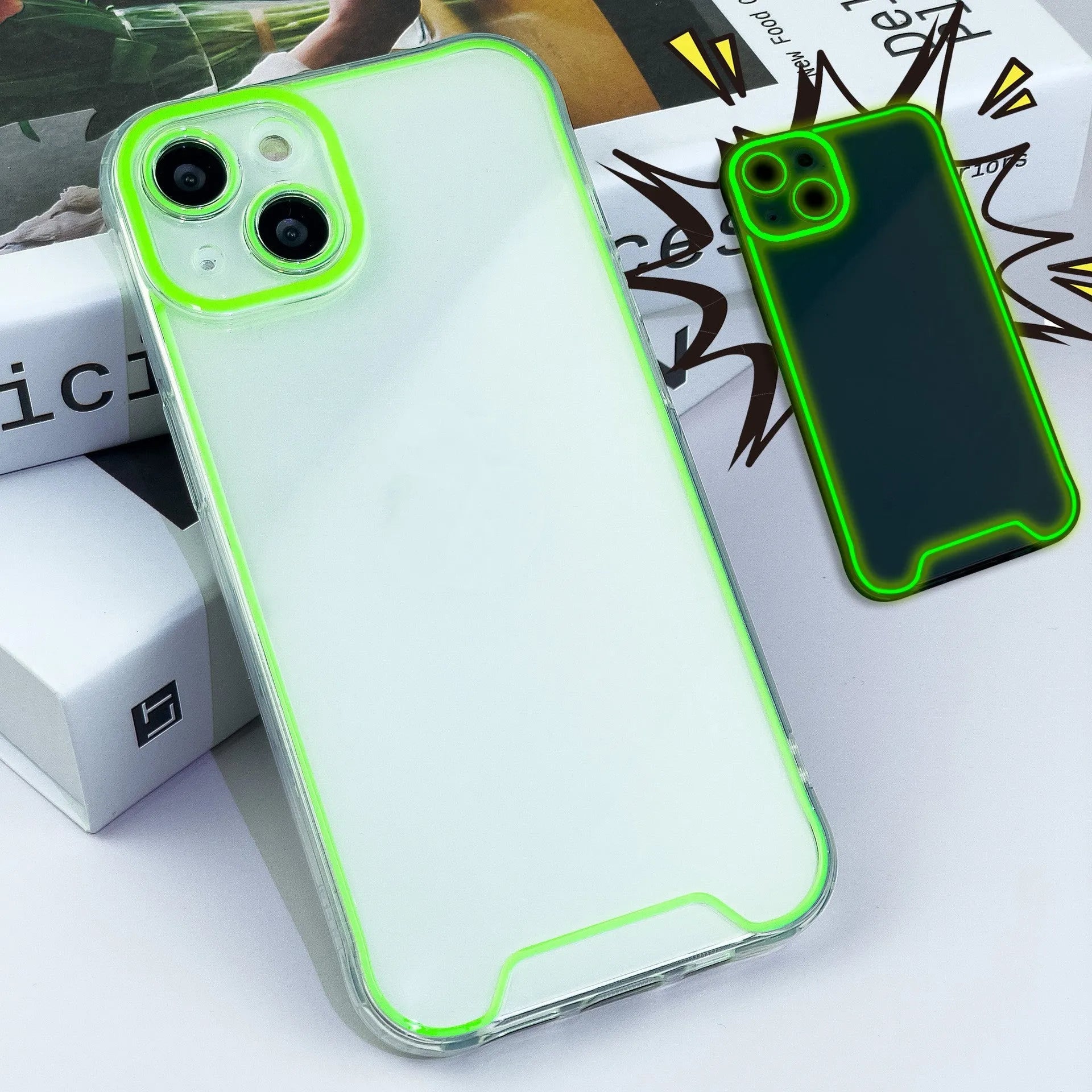 Glow in the dark soft TPU iPhone case for Christmas in multiple colours on iPhone 14 Pro Max