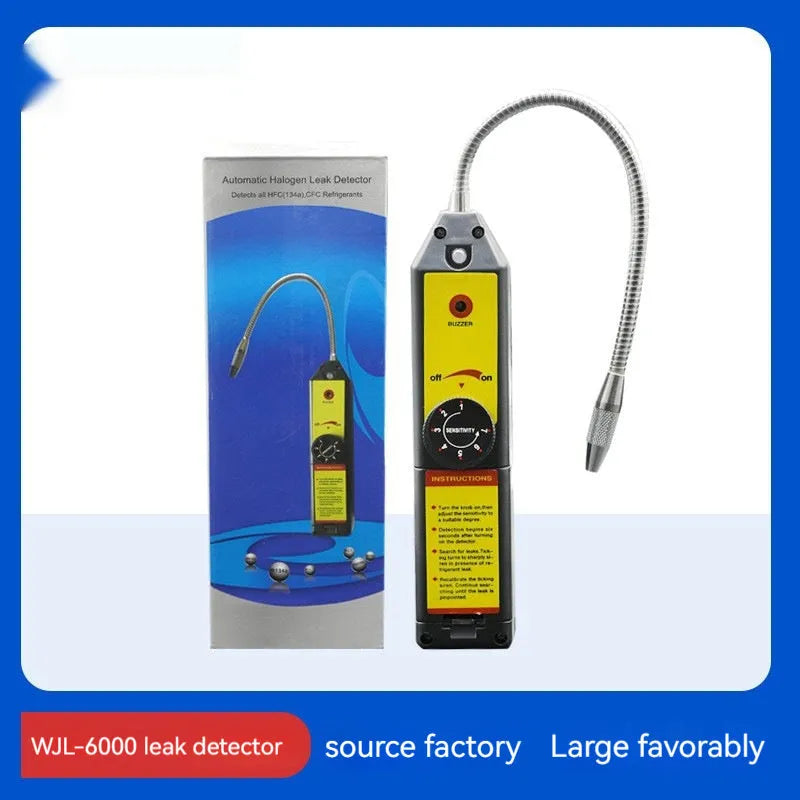 WJL-6000 handheld electronic halogen leak detector with extended probe for car air conditioning leak detection