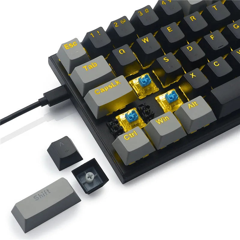 Z11 aluminium mechanical keyboard keycaps in two-colour design with RGB lighting