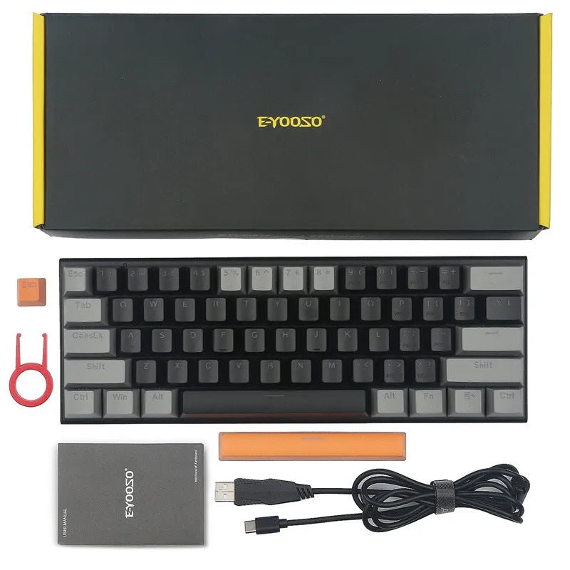 Z11 aluminium mechanical keyboard keycaps in two-colour design with RGB lighting