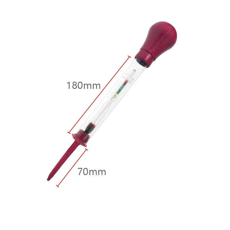 Electrohydraulic hydrometer battery tester with glass construction and 330 mm length