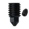 Bambu Lab A1 Mini hardened steel hot end nozzle assembly with black silicone sleeve