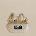 Bone conduction Bluetooth headset clip in black colour showing clip design