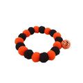 Halloween cat collar with orange pumpkin decoration and plastic buckle closure