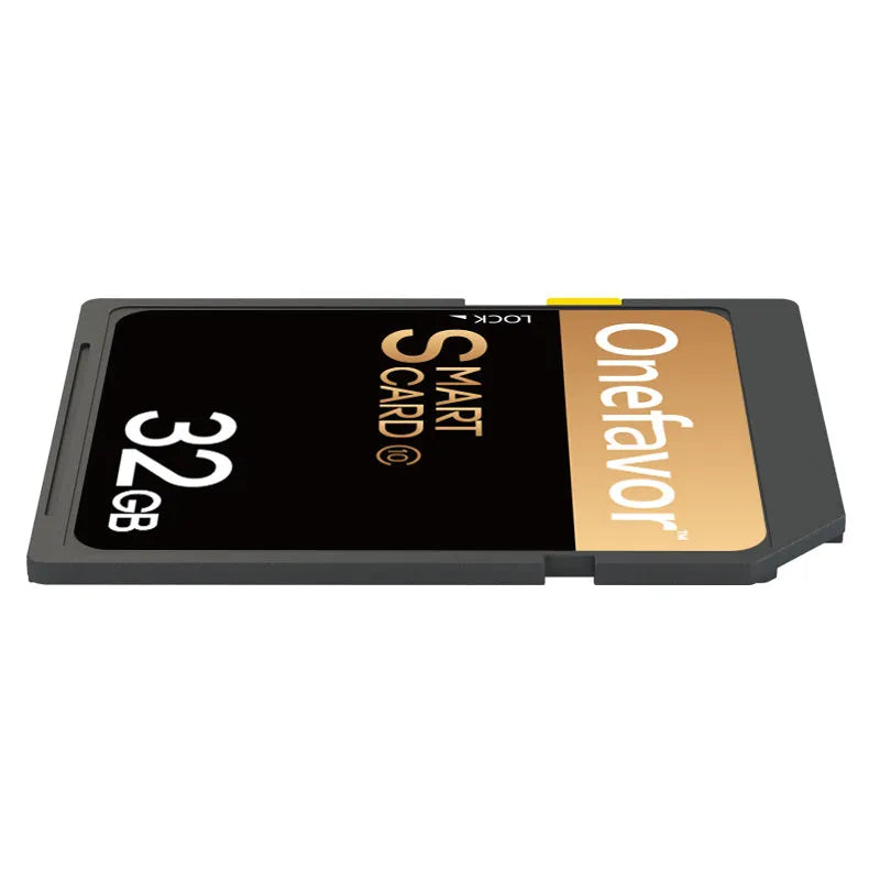 Stainless steel SD to PCMCIA adapter card with a 32GB SDHC card for Mercedes-Benz vehicles.