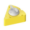 Yellow catnip toy ball with silvervine and a natural cheese flavour, includes a cat stick and wall treat holder.