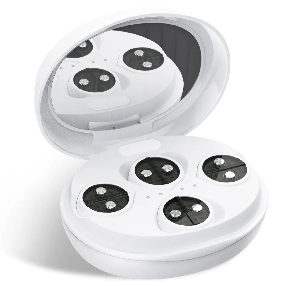 White wireless red light EMS eye and facial massage beautification device