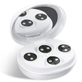 White wireless red light EMS eye and facial massage beautification device