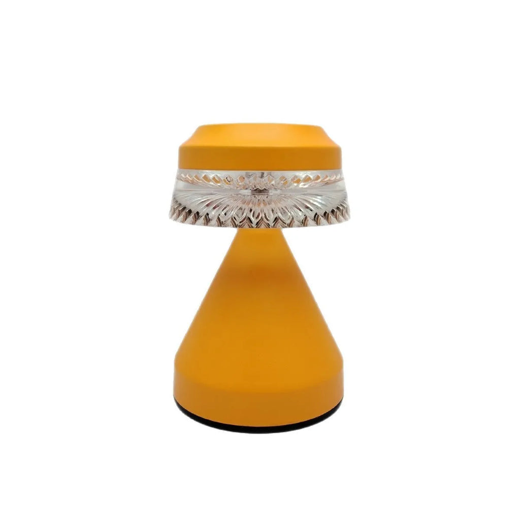 USB-powered LED bedside night lamp in black, brown, or orange with three-colour dimming.