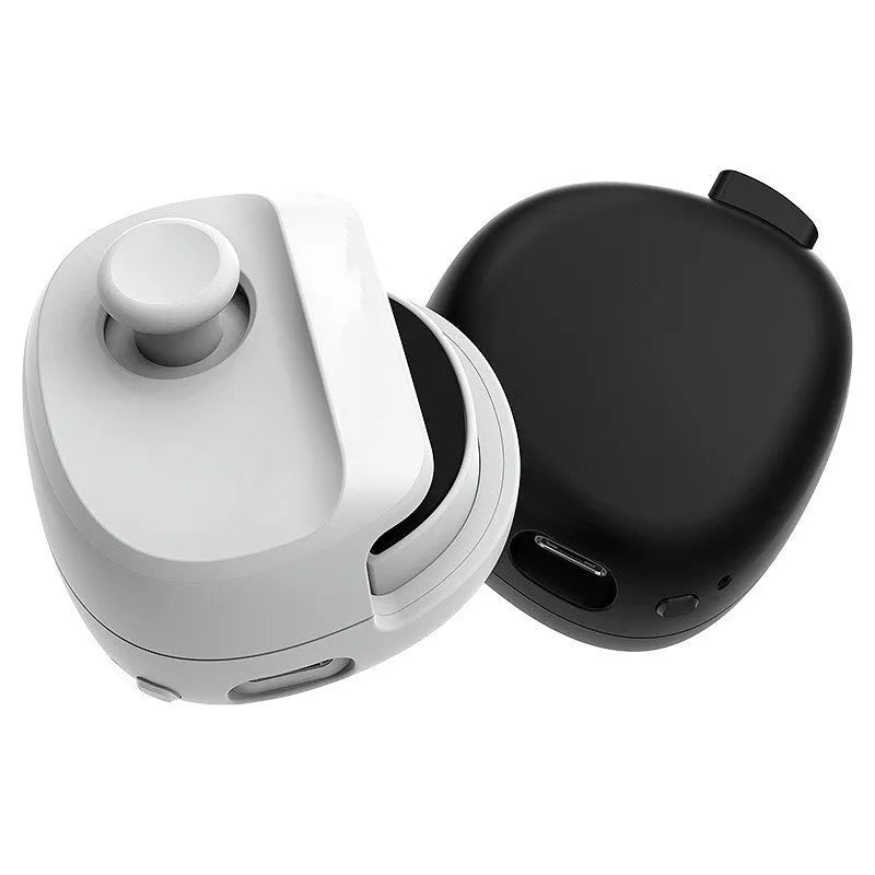 Black USB gaming joystick controller with compact 8.8cm square design showing directional buttons and connection port