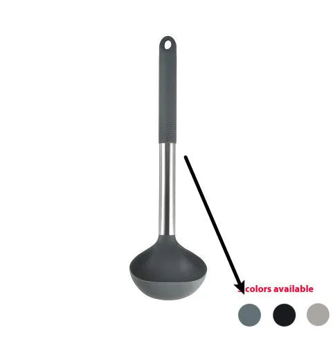 12 piece silicone kitchenware set with rotating storage bucket including spatula, ladle, spoon and cooking utensils