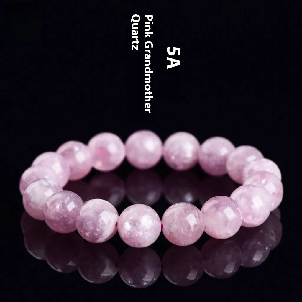 Grandmother Crystal bracelet with geometric purple beads in a Korean style unisex design.