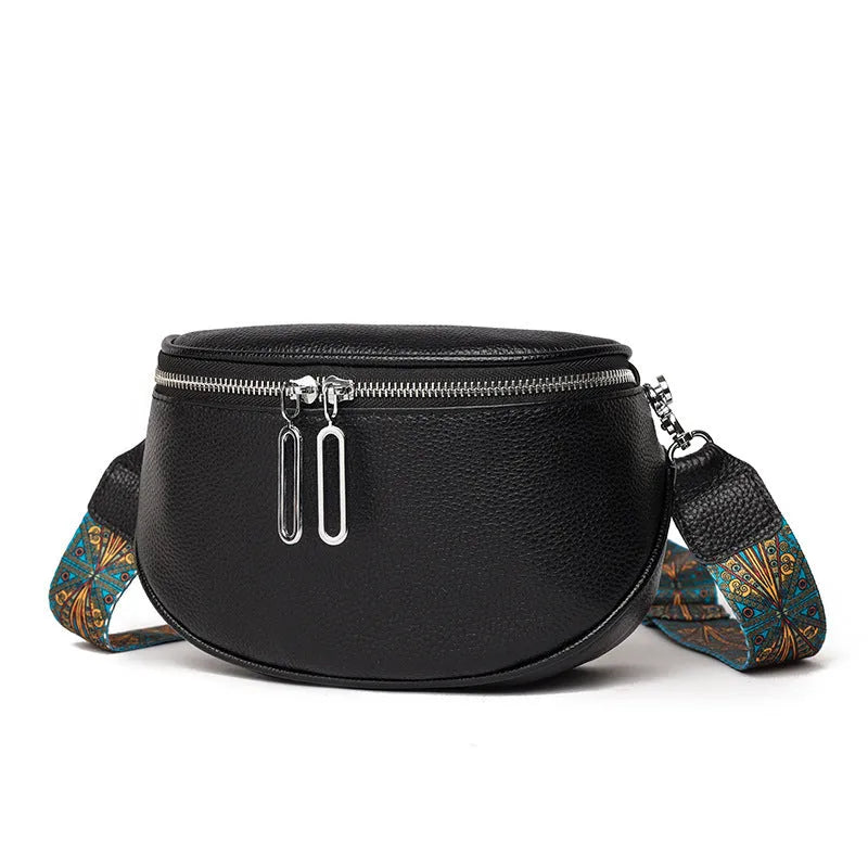 Women's PU leather messenger bag in saddle shape with cross-border fashion style