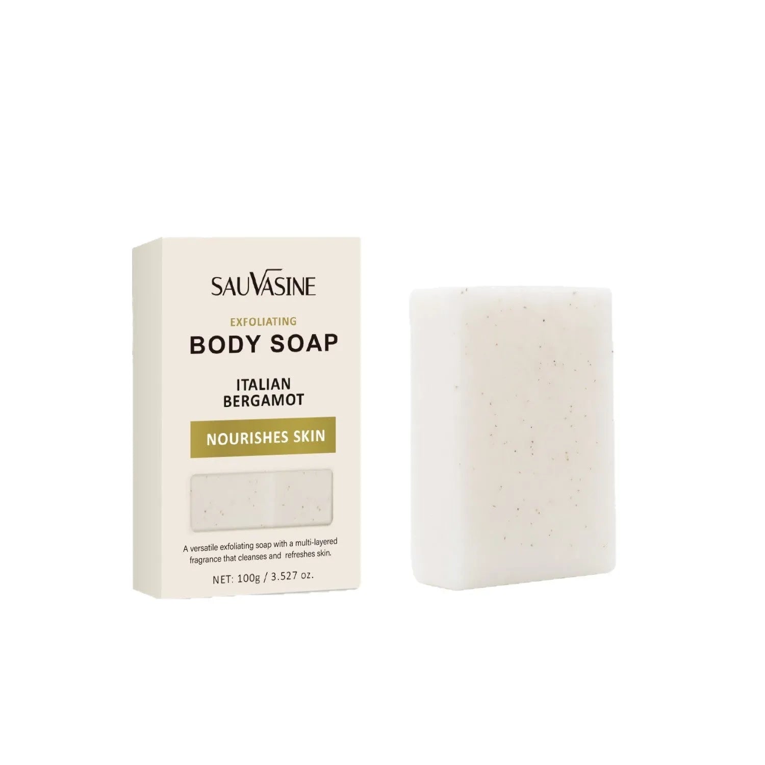 Exfoliating body soap bar for deep cleansing and moisturising adult skin
