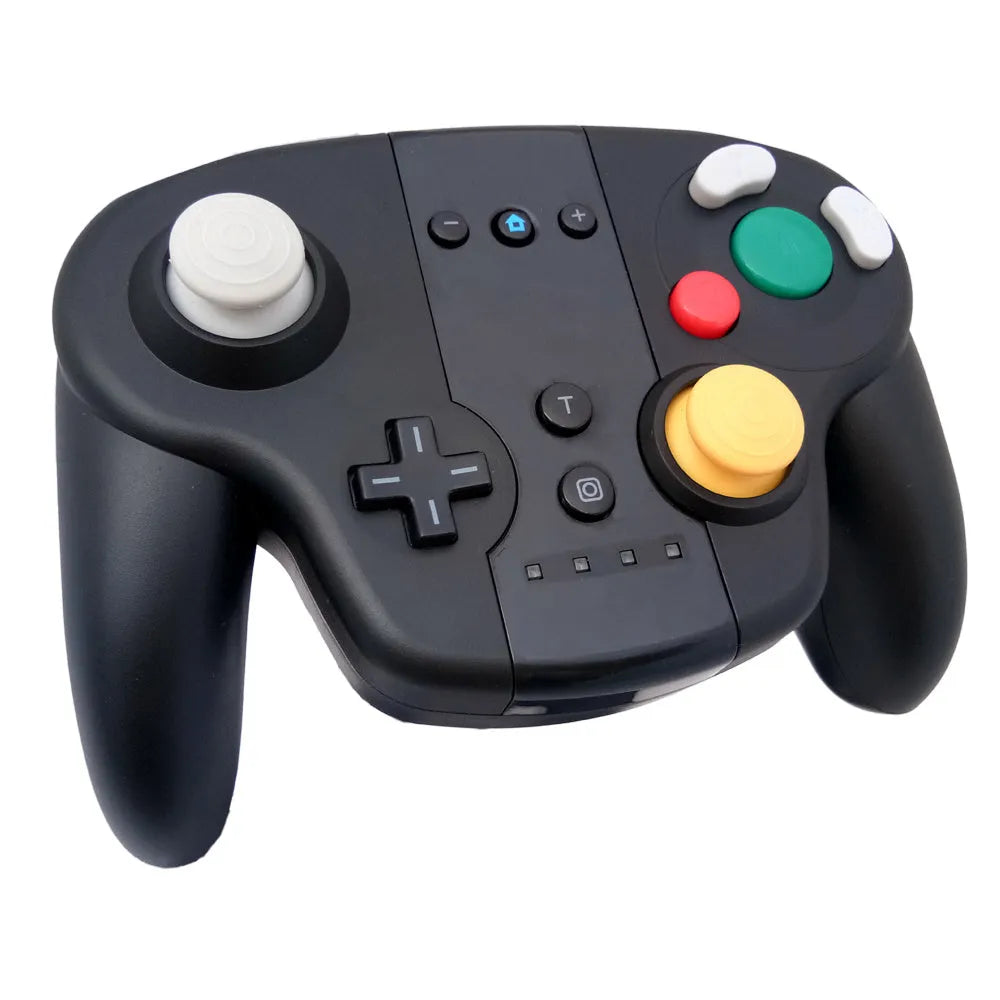 Black wireless game controller with colourful packaging for Nintendo Switch and Windows PC