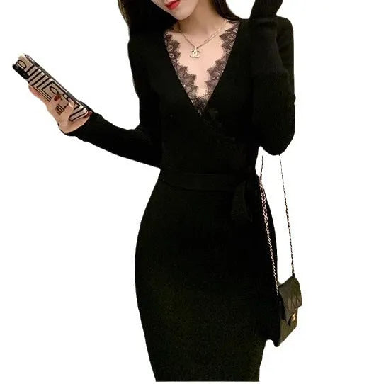 Women's black polyester princess dress style skirt with slim fit silhouette