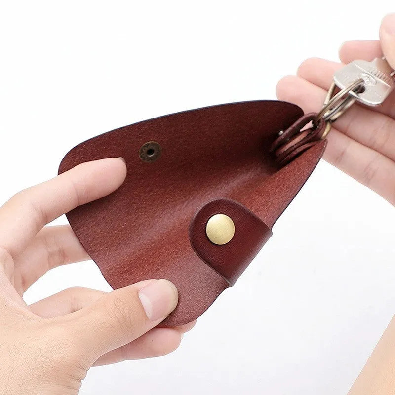Genuine leather handmade car key storage case in four colour options