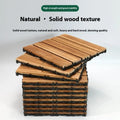 Camphor pine square floor panel with stitch texture in brushed wax finish