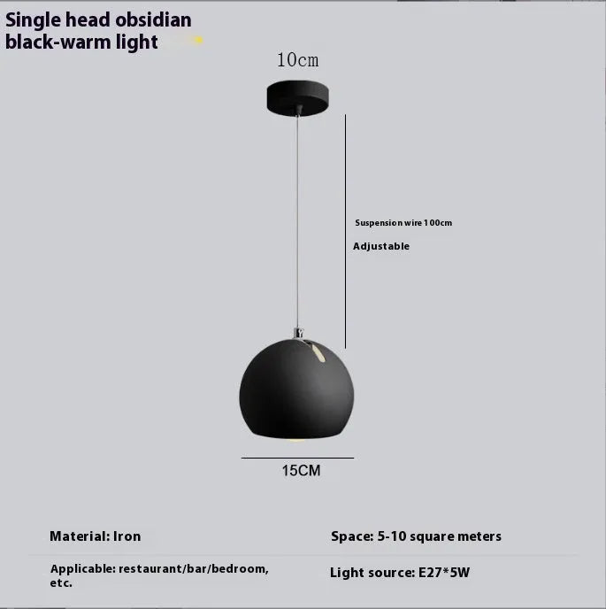 Ball chandelier table lamp in Nordic style with creative art design for living room or bedside lighting