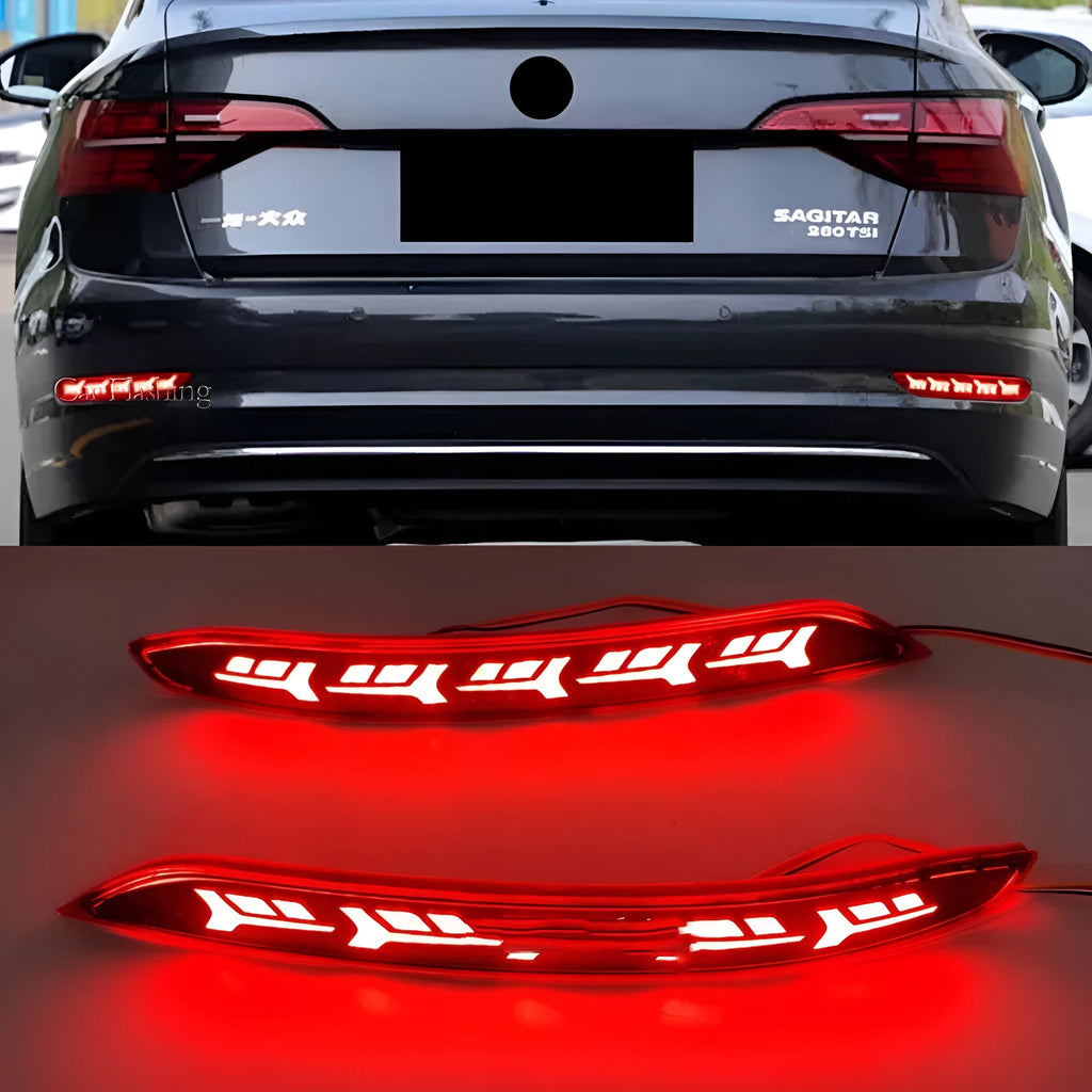 Volkswagen Sagitar water flow bumper light with scan flowing water LED steering brake effects