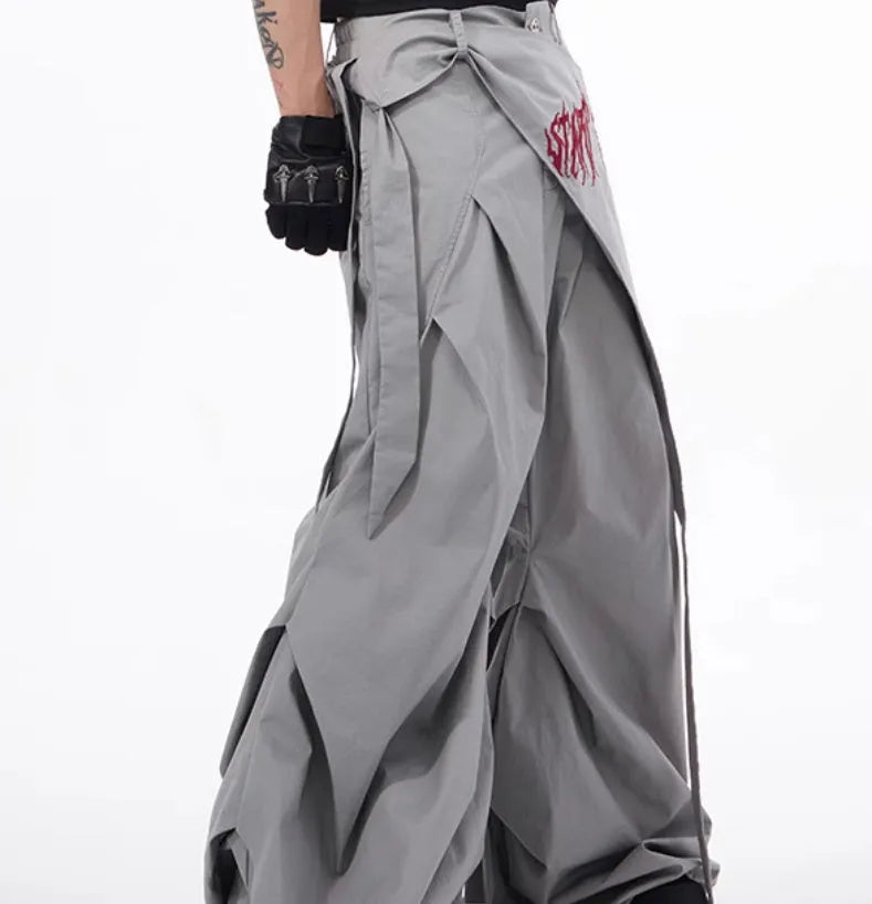 Boys wide-leg summer trousers in Korean style black or grey colour