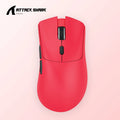 Attack Shark wireless three-mode gaming and office mouse in black, red, or white