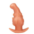 Unisex liquid silicone masturbator in black, gold, or purple colour, shown with size options S, M, L, XL.
