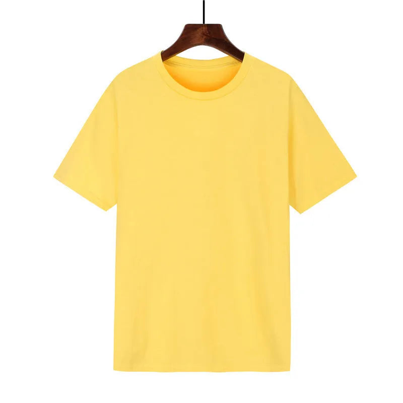 Black cotton T-shirt for men with loose-fitting short sleeves and printed design