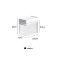 Transparent white plastic storage container for whole grains with 400ml capacity