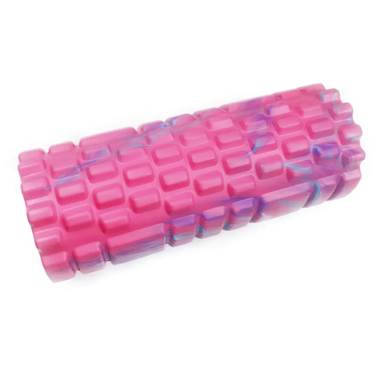 33cm long camouflage patterned EVA foam roller for fitness and massage.
