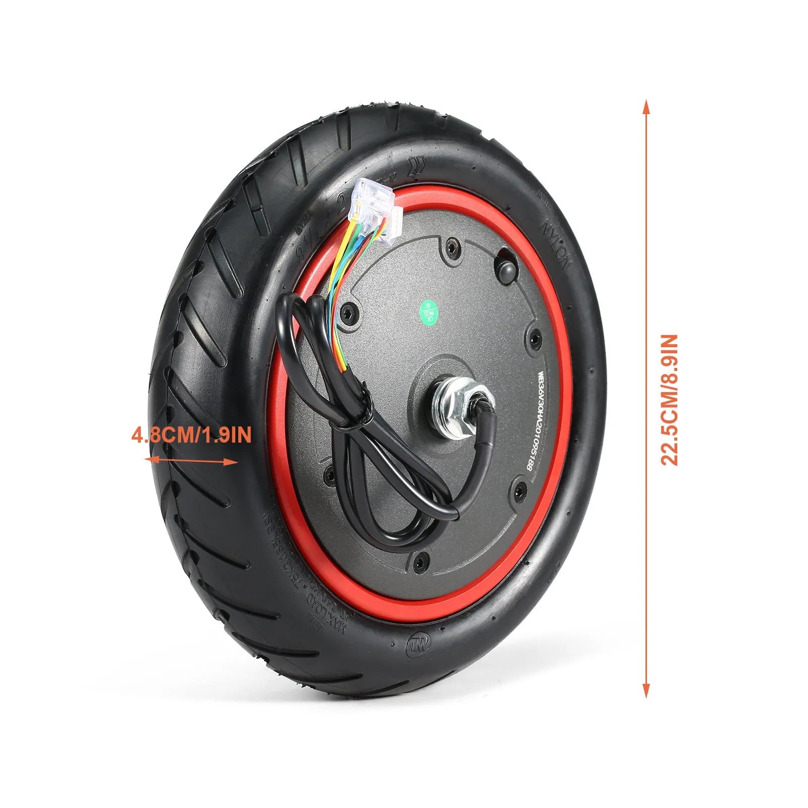 8.5-inch butyl rubber inner tube for Pro 350W electric scooter wheel replacement.