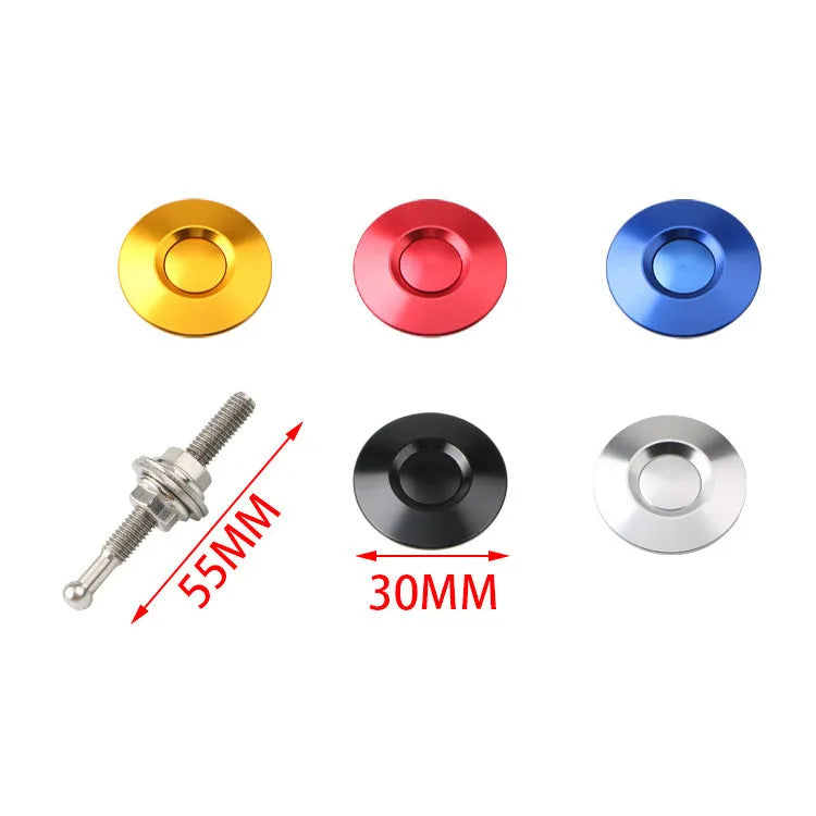 30mm aluminium engine cover lock in silver, black, gold, blue, or red for modified racing cars